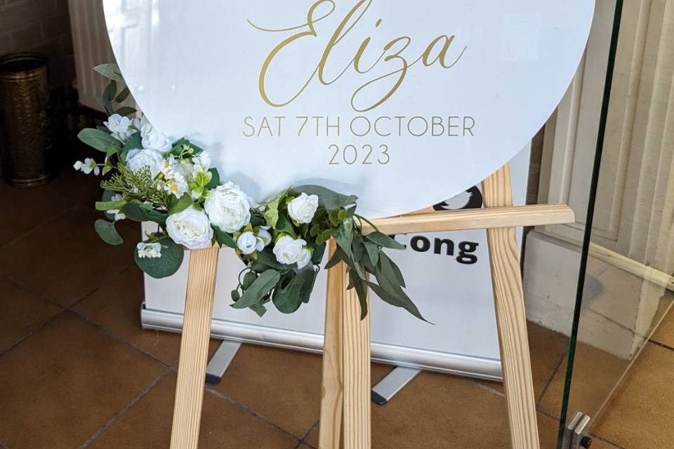 Easel Welcome Sign