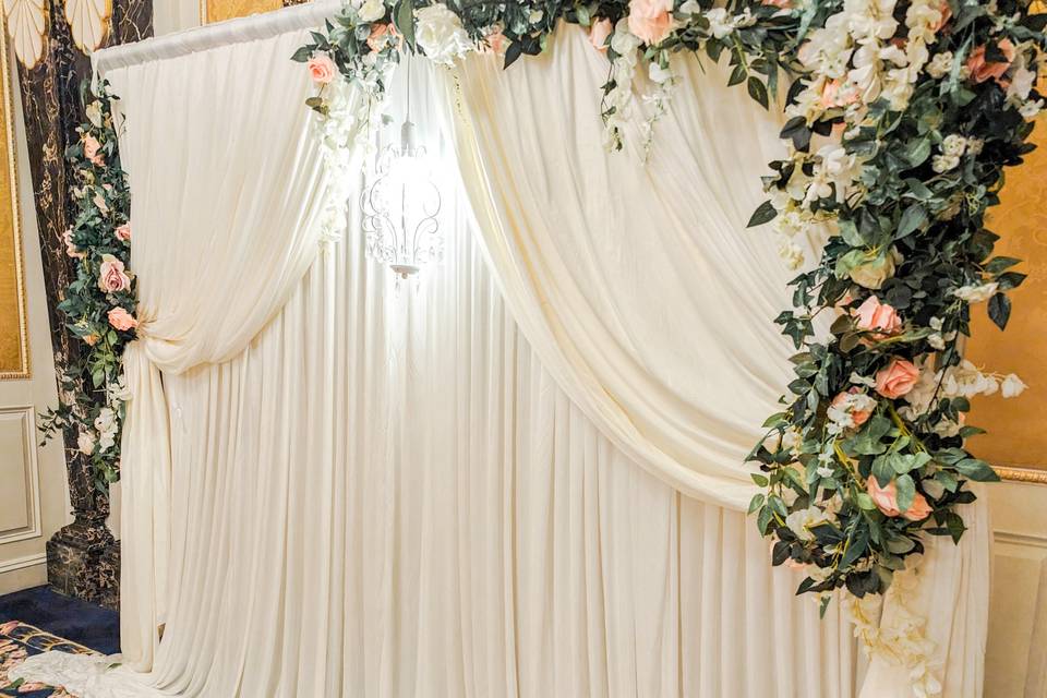 Princess wedding backdrop