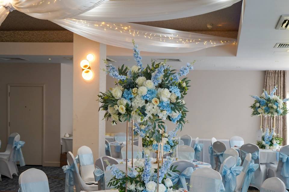 Wedding breakfast and draping