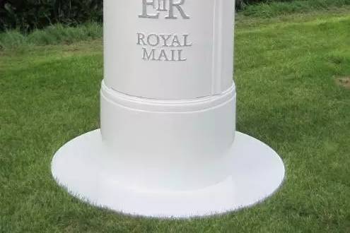 White wedding postbox