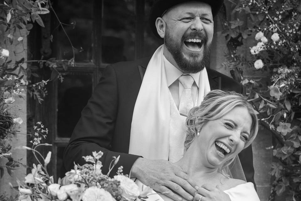 Couple laughing