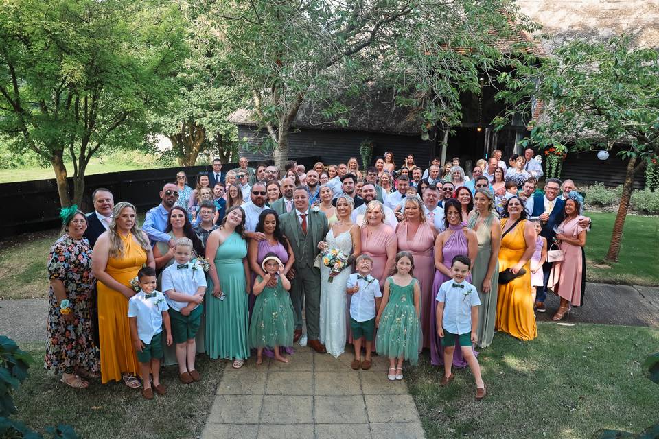 Wedding party shot