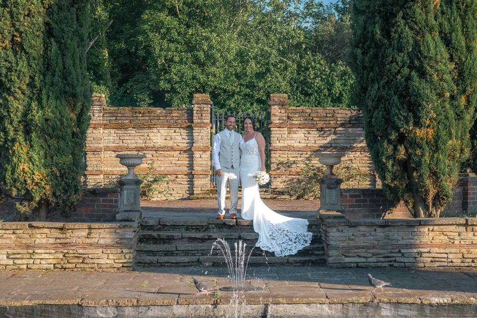 Steps couple posing