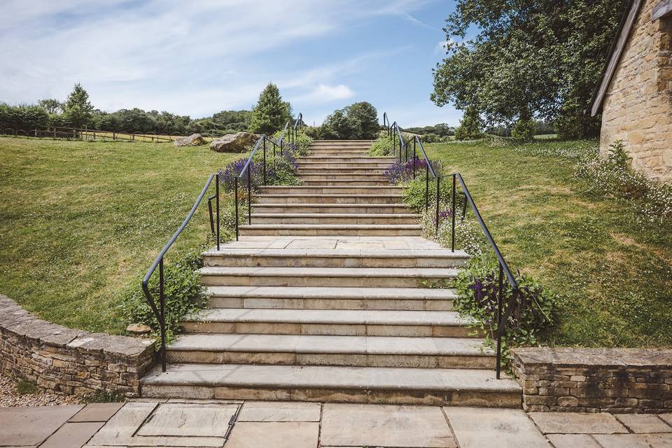 Upcote steps Cotswold wedding