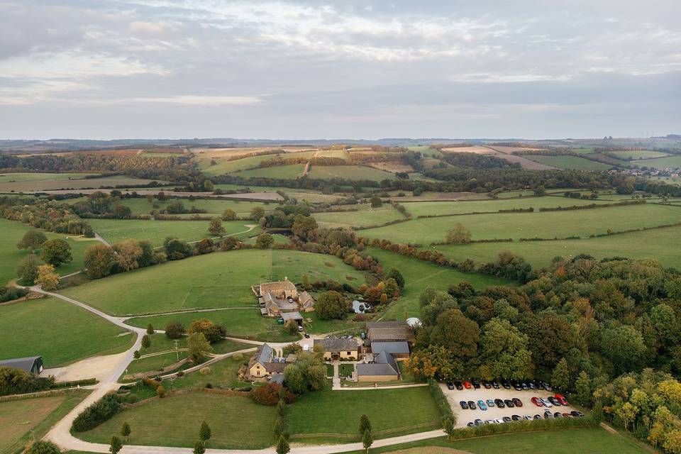 Upcote drone view