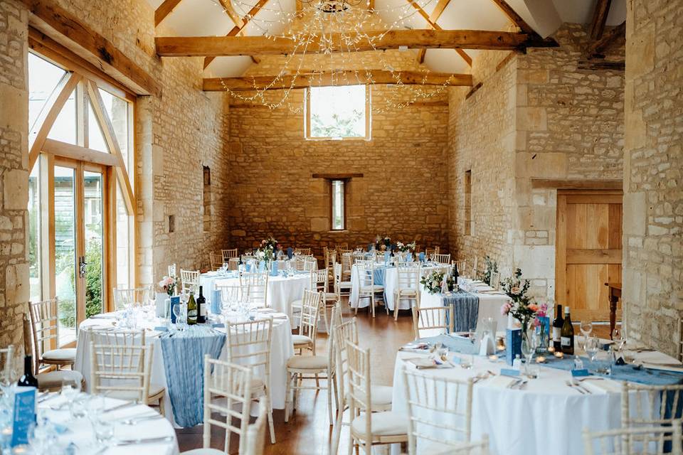 Barn wedding breakfast