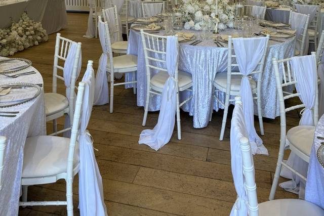 Wedding breakfast room