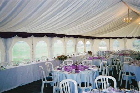 Wedding Marquee - white lining