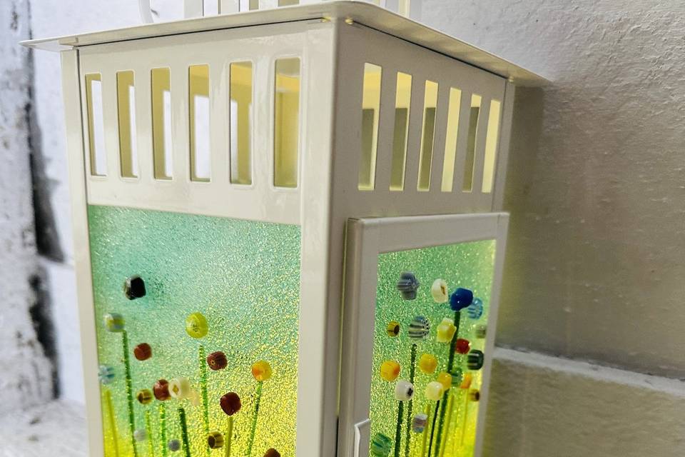 Fused glass lanterns