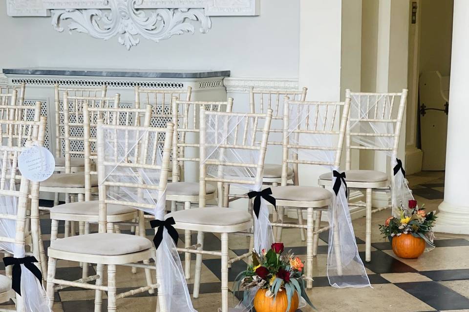 Pumpkin floral arrangements