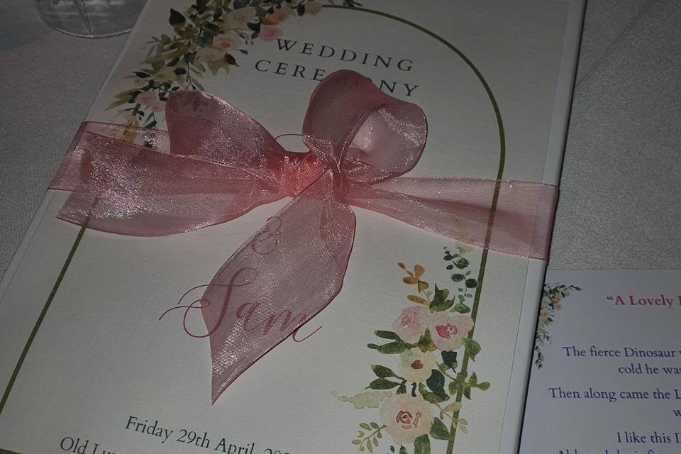 Wedding Script dusky pink