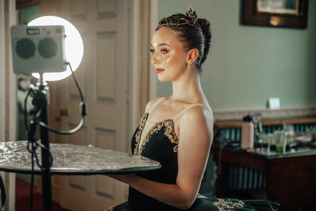 Ballerina Bridgerton shoot
