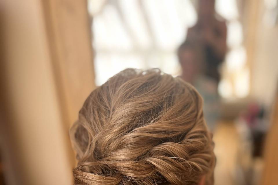 A gorgeous textured bridal bun