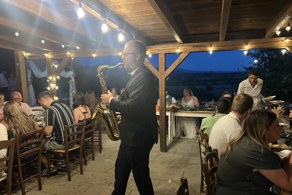 Sax during dinner