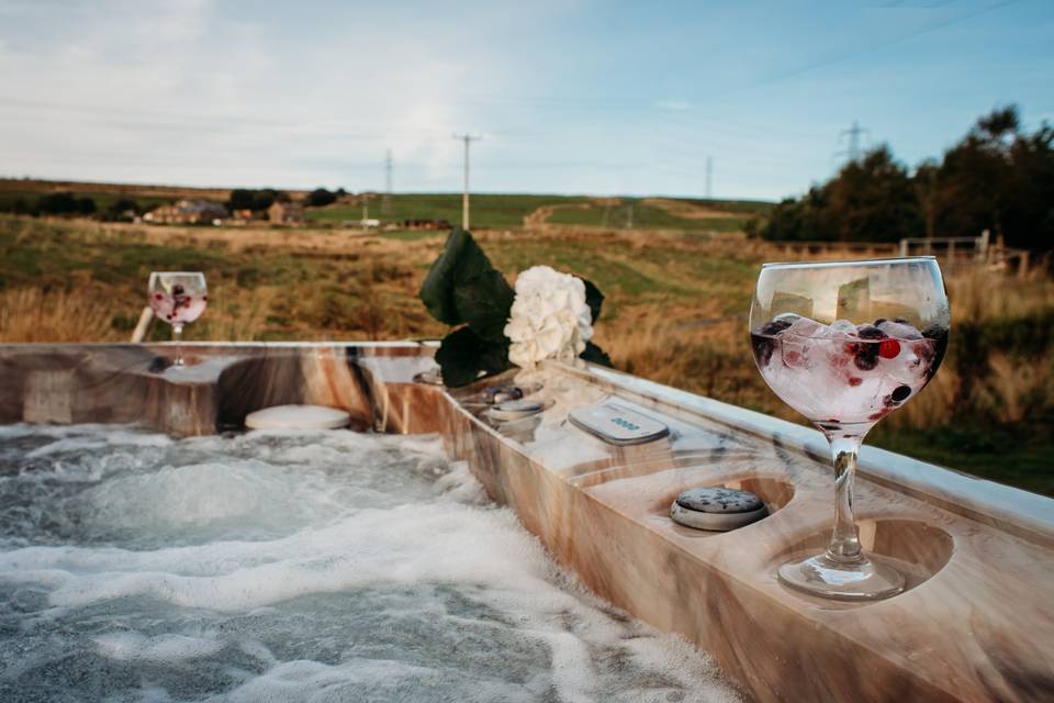 Hot tub wedding night