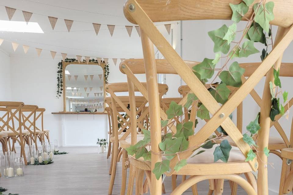 The Long Barn Ceremony Aisle