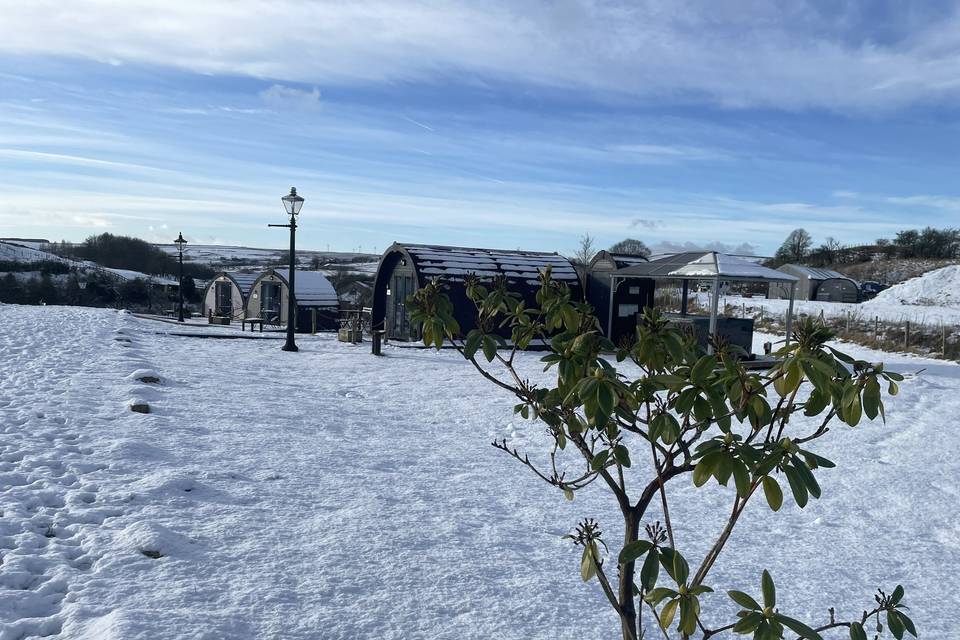 Wedding venue in the snow