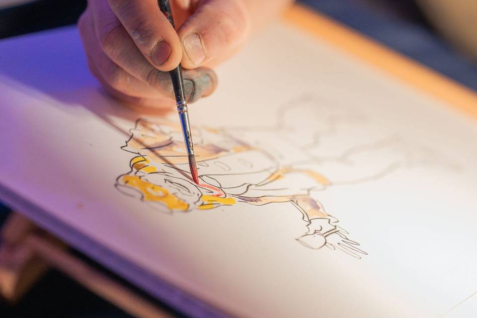 Watercolours in action