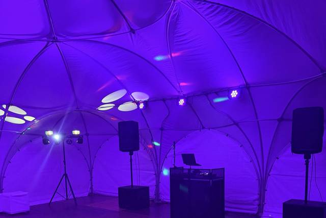 Dance floor ready for guests