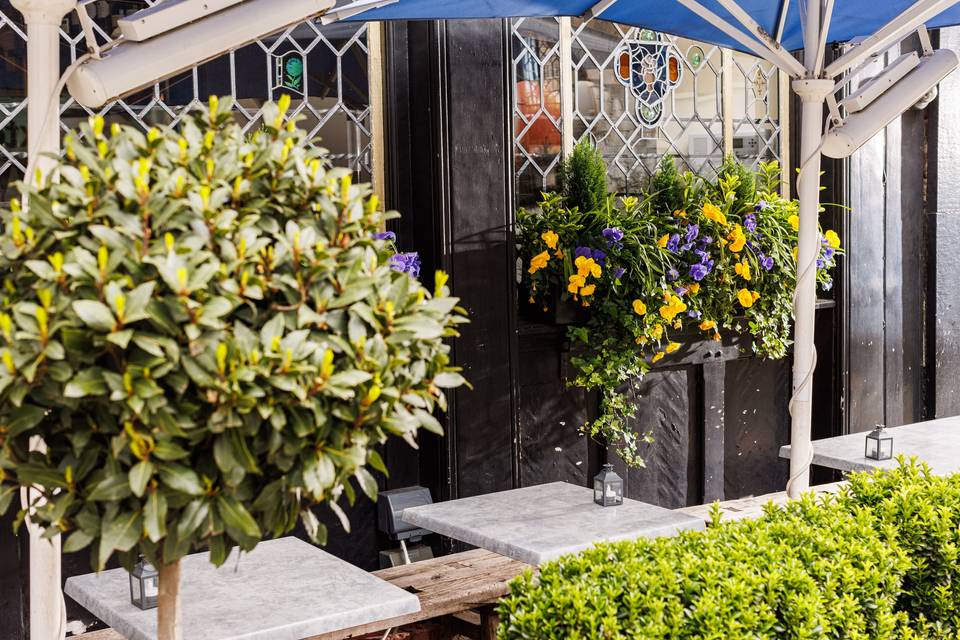 Flowers on the terrace