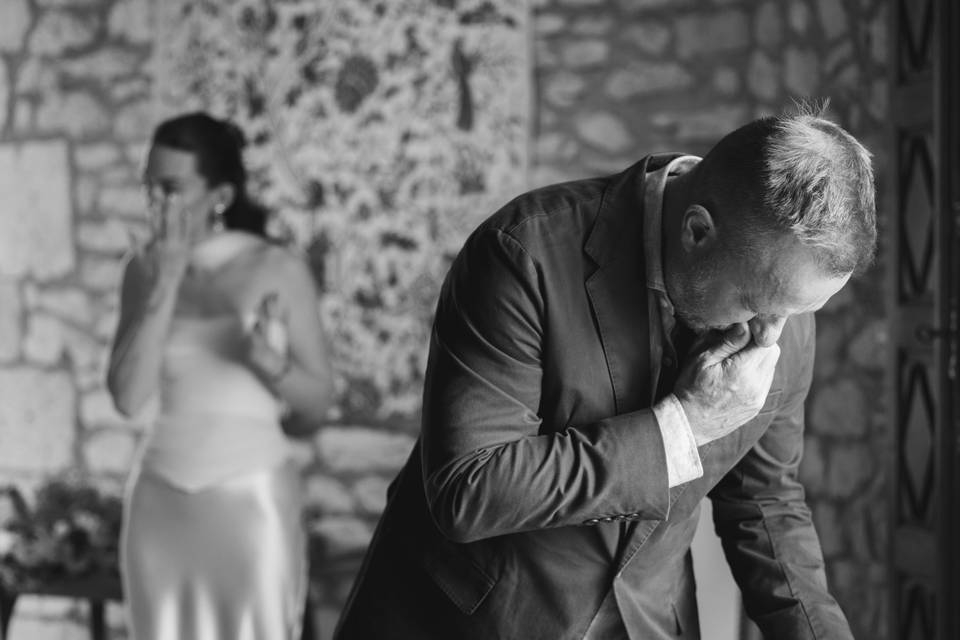 Bride and father