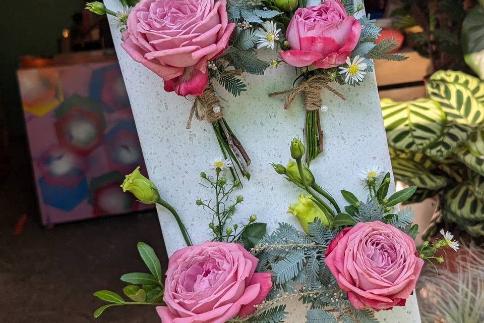 Pink Rose Buttonholes