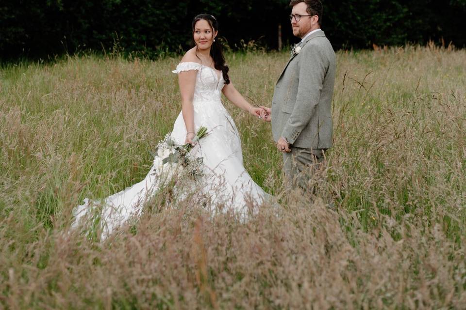 Katrina and Callum in the field