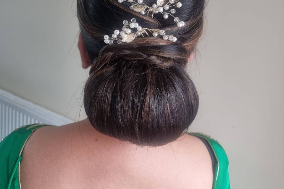 Sleek bun