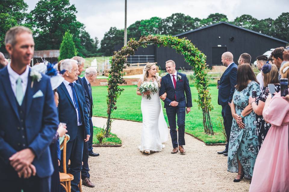 Walking down the aisle