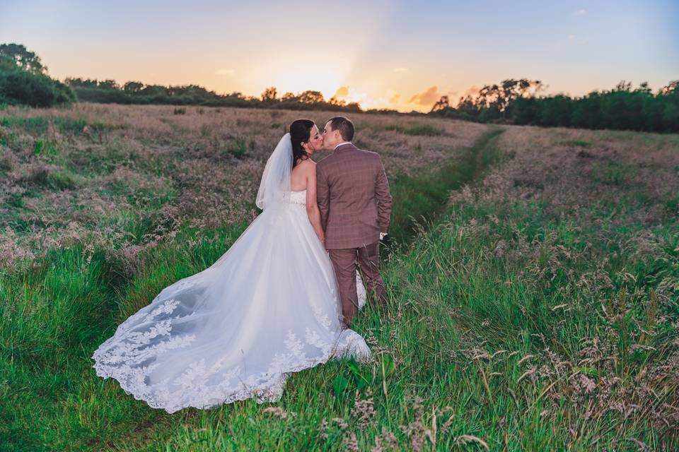 Golden hour kiss