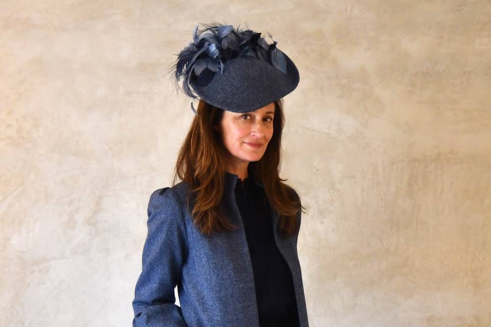 Blue Tweed Coat and Hat