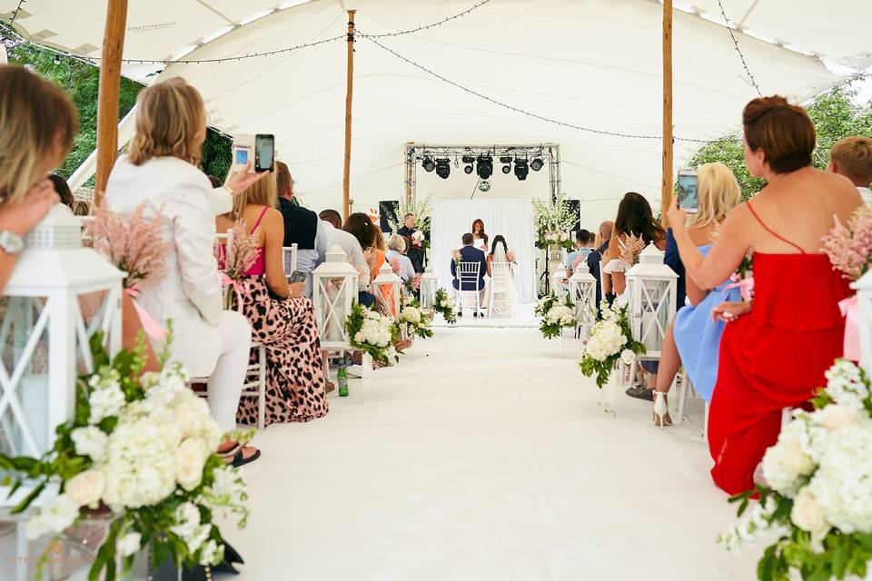 Garden marquee wedding