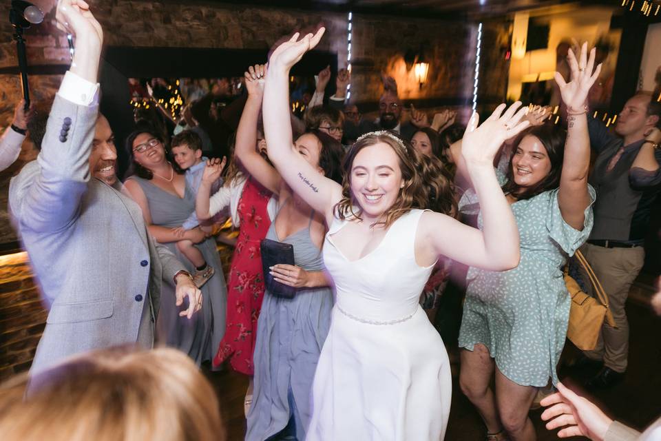 Bride dancing