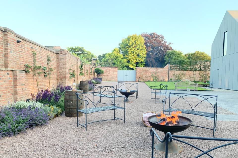 Firepits in Courtyard