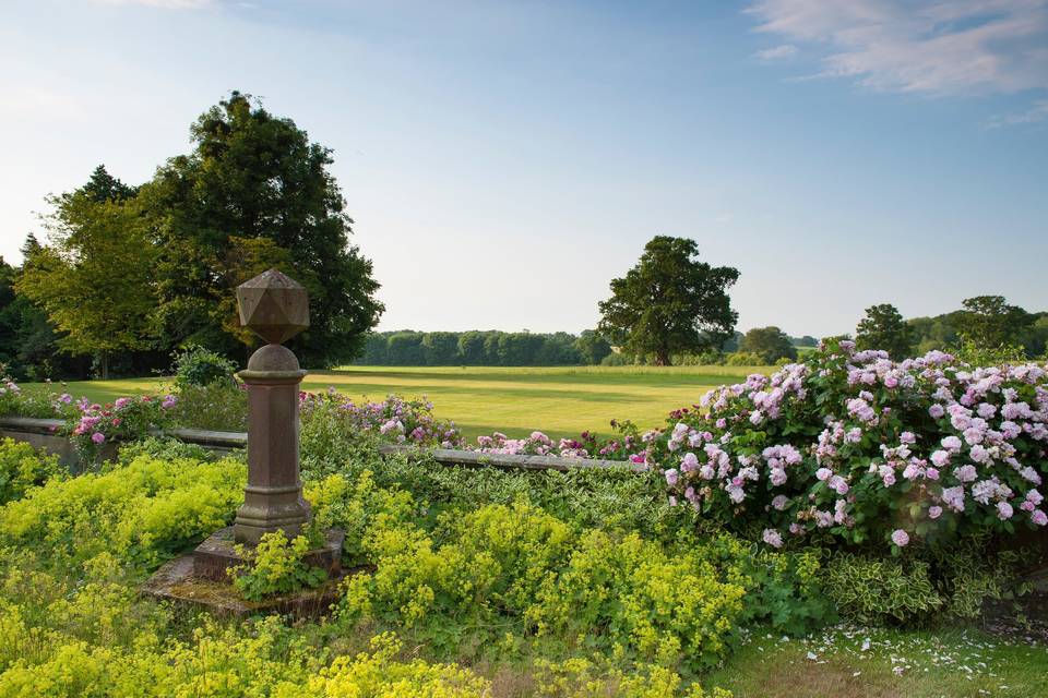 View form the Upper South Lawn onto the English Countryside