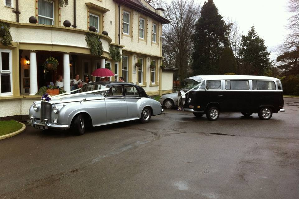 Bentley and VW Camper