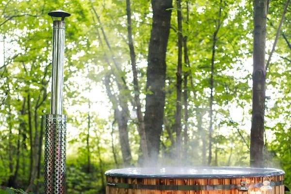 Hot tub in nature