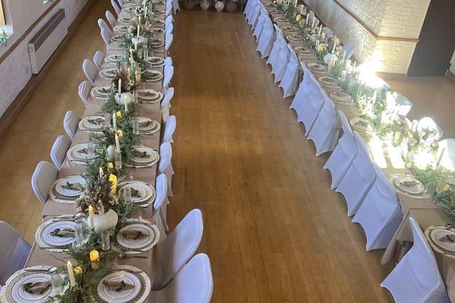 Aerial view of the table