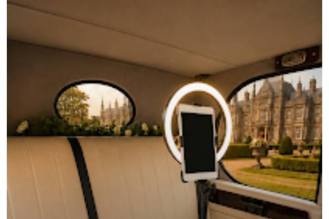 Luxury wedding car interior