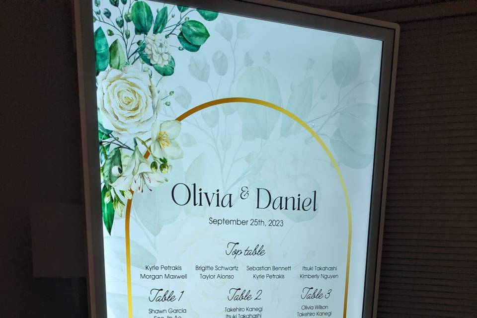 Wedding Media Screen