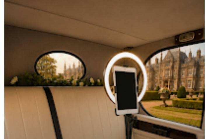 Luxury wedding car interior