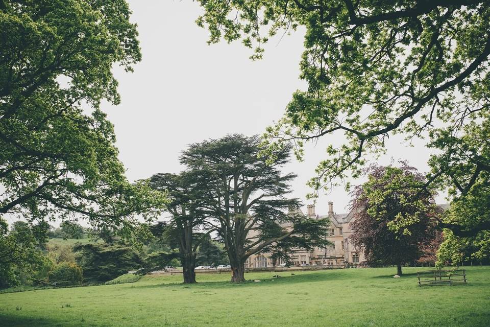 Dumbleton Hall Hotel and grounds
