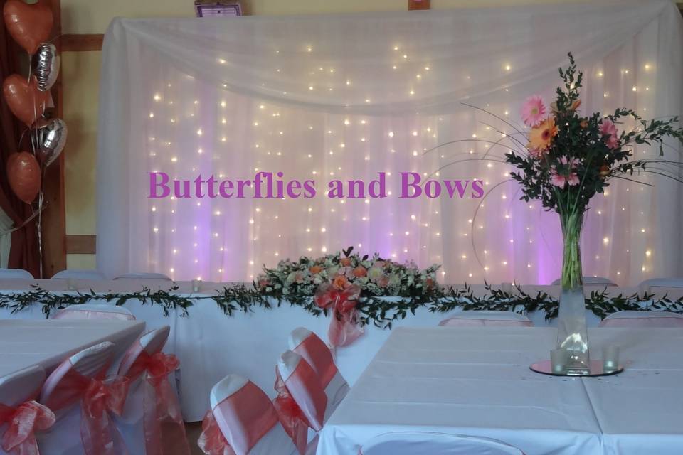 Butterflies and Bows Decorative Hire