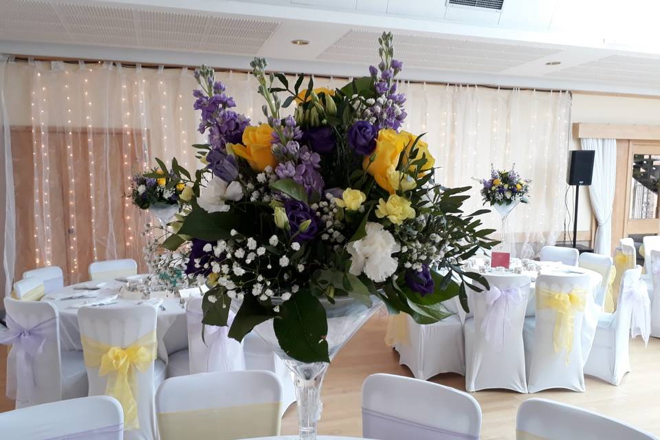 Venue styling and flowers