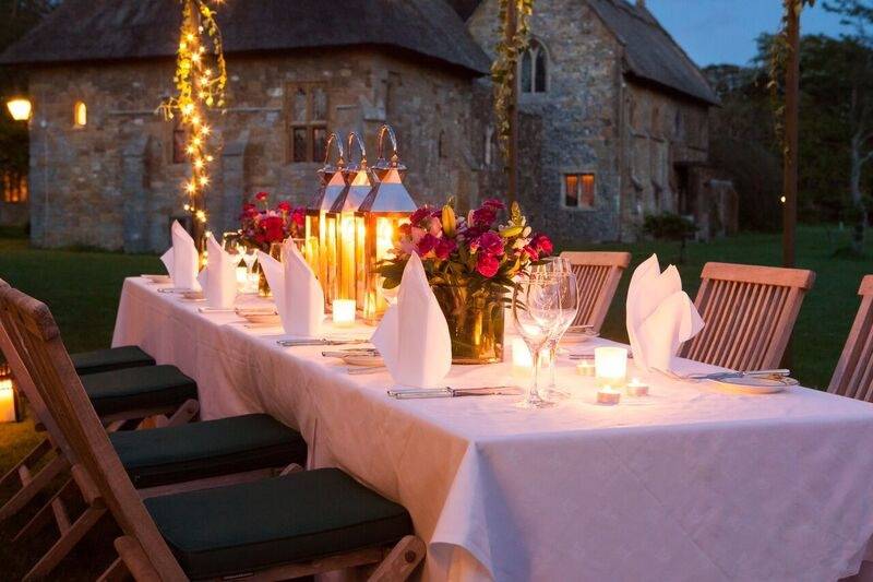 Romantic outdoor dinner
