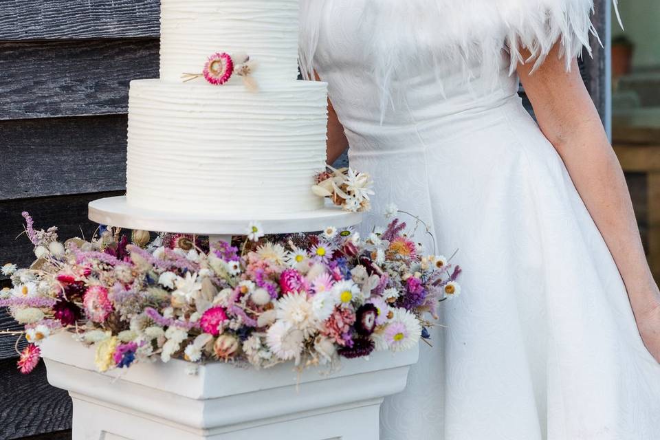 Bride with cake