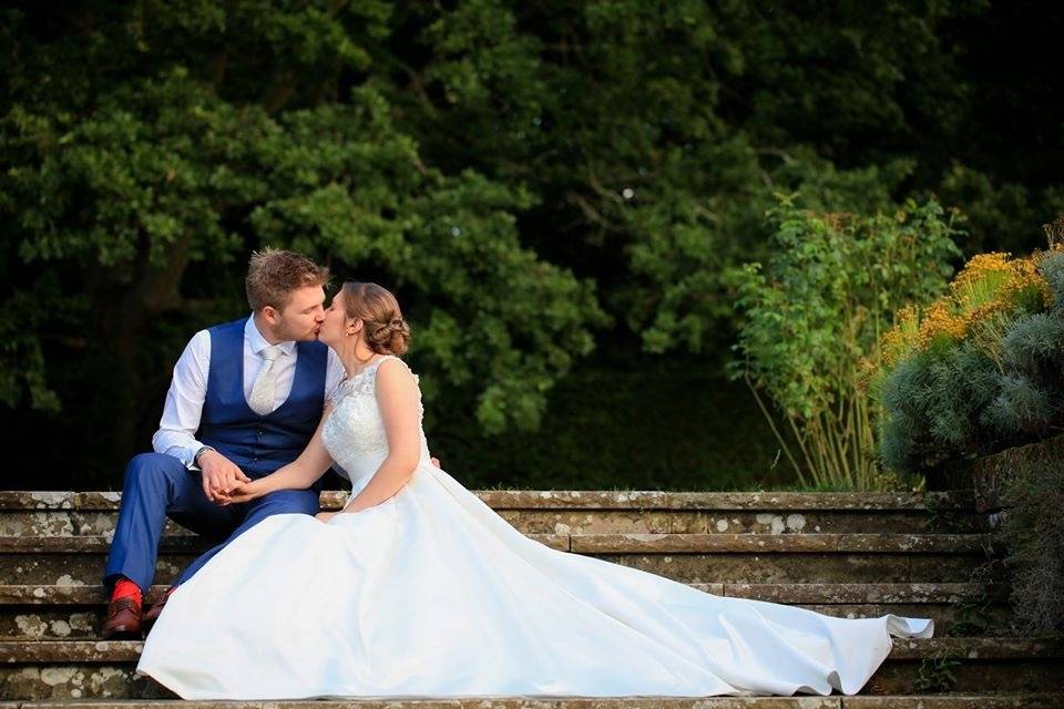 Bride & Groom spending time together in our grounds