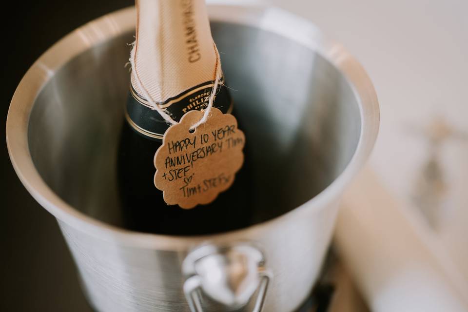 Champagne in the bath