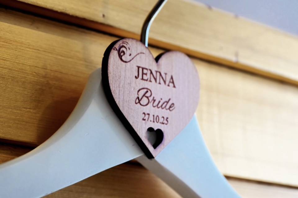 Close up of hanger details