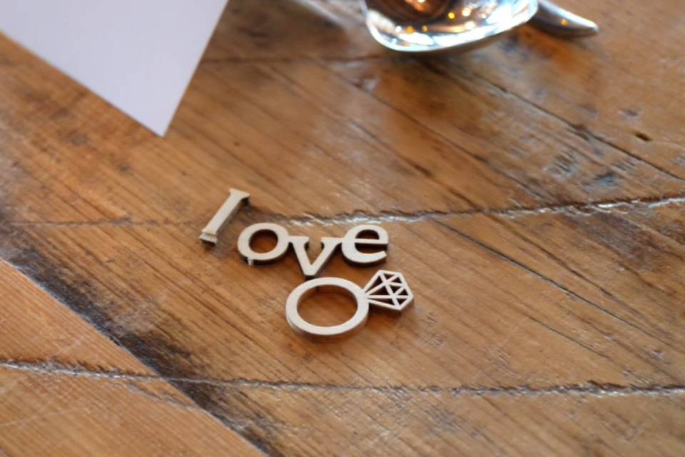 Close up of table details
